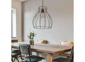 4059157234376 - Etc-shop - Hänge Decken Leuchte Käfig Schlaf Gäste Zimmer Gitter Lampe schwarz