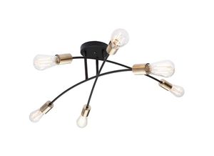 4059157235021 - Etc-shop - Design Decken Lampe Wohn Ess Zimmer Beleuchtung Messing antik Leuchte schwarz