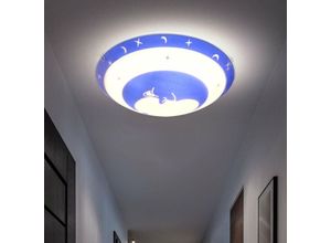 4059157236653 - Globo Lighting - Deckenleuchte Kinderzimmer Glas Kinder Schlafzimmerleuchte Sterne Baby Kinderleuchte Deckenlampe Mond blau Metall 1x E27 DxH 30x9 4059157236653 - Globo Lighting - Deckenleuchte Kinderzimmer Glas Kinder Schlafzimmerleuchte Sterne Baby Kinderleuchte Deckenlampe Mond blau Metall 1x E27 DxH 30x9