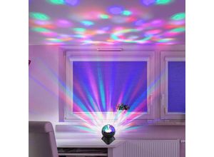 4059157243590 - Etc-shop - Dekoleuchte Tischlampe Farbwechsel Discokugel rotierend Bluetooth Lautsprecher mit usb Eingang und Kabel 3W rgb led DxH 11x125 cm