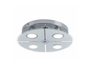 4059157249301 - Etc-shop - Deckenleuchte Chrom led Deckenlampe Wohnzimmer Glas satiniert 4x 3W 250lm 3000K DxH 30x75 cm