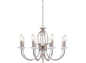 4059157249769 - Etc-shop - Kronleuchter Hängelampe Deckenleuchte Stahl Nickel d 65 cm Esszimmerlampe