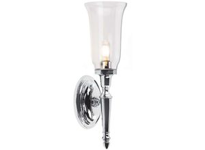 4059157250840 - Etc-shop - Wandleuchte Lampe Fackelleuchte led Badezimmerleuchte chrom Glas Flurlampe IP44