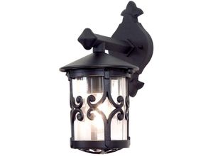 4059157251519 - Etc-shop - Außenleuchte Wandlampe Laterne ALU-Druckguss Glas h 31 cm Schwarz Balkonlampe