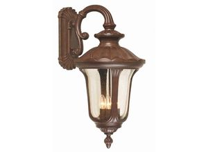 4059157251922 - Etc-shop - Außenleuchte Wandlampe Laterne Stahl mundgeblasenes Glas h 70 cm Bronze IP44