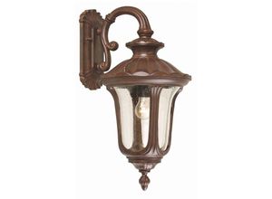 4059157251939 - Etc-shop - Außenleuchte Wandlampe Laterne Stahl mundgeblasenes Glas h 56 cm Bronze IP44