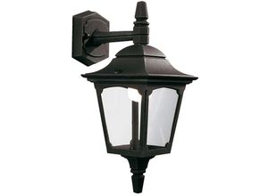 4059157252431 - Etc-shop - Außenleuchte Laterne Wandlampe ALU-Druckguss Glas Schwarz h 38 cm Downleuchte