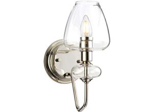 4059157252783 - Etc-shop - Wandlampe Leuchte Stahl Glas b 134 cm Flurlampe 1 Flammig klassisch Nickel