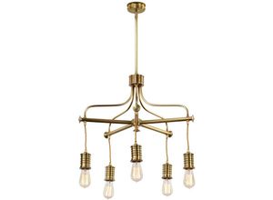 4059157254206 - Kronleuchter Hängelampe Deckenleuchte Esszimmerlampe Stahl Messing d 579 cm