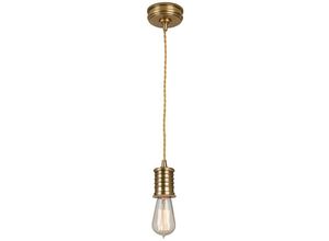 4059157254237 - Etc-shop - Pendellampe Deckenleuchte Hängelampe Messing Esszimmerlampe 1 Flammig d 10 cm