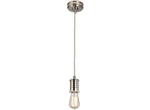 4059157254251 - Etc-shop - Pendellampe Deckenleuchte Hängelampe Messing Nickel d 10 cm Esszimmerlampe