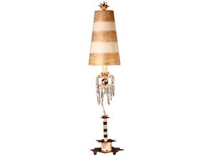 4059157254527 - Tischleuchte Beistelllampe Designleuchte Stahl Schwarzweiß Kristalle h 1143 cm