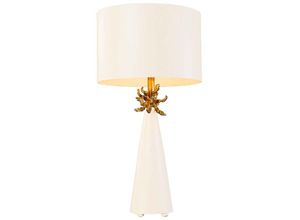 4059157254862 - Tischleuchte Beistelllampe Nachttischleuchte Stahl Weiß h 76 cm 1 Flammig