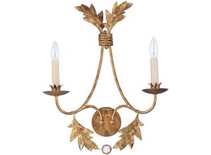 4059157255104 - Wandlampe Leuchte Stahl Gold h 559 cm Flurleuchte 2 Flammig Klassisch