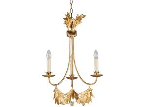 4059157255111 - Kronleuchter Deckenleuchte Hängelampe Luster Stahl Gold d 508 cm 3 Flammig