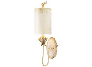 4059157255197 - Wandlampe Leuchte Stahl Blattsilber h 737 cm Flurleuchte 1 Flammig