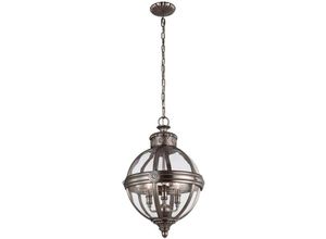 4059157255326 - Etc-shop - Kronleuchter Hängeleuchte Kugeldesign Deckenlampe Nickel Glas 3 Flammig d 371cm