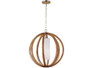 4059157255395 - Pendellampe Deckenleuchte Hängelampe Holz Stahl d 66 cm Esszimmerlampe