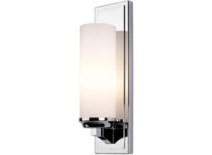 4059157255449 - Etc-shop - Wandleuchte Lampe Badezimmerleuchte led Flurleuchte chrom poliert Glas weiß IP44