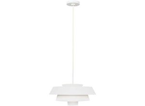 4059157256132 - Pendellampe Deckenleuchte Hängelampe Stahl Mattweiß d 457 cm Wohnzimmerlampe