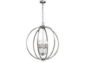 4059157256408 - Etc-shop - Pendellampe Deckenleuchte Hängelampe Stahl Nickel d 622 cm Kugel-Design