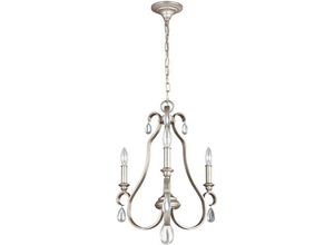 4059157256651 - Kronleuchter Hängelampe Deckenleuchte Stahl Silber d 453 cm Esszimmerlampe