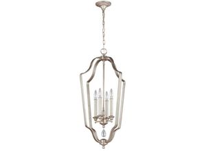 4059157256668 - Etc-shop - Kronleuchter Hängelampe Deckenleuchte Stahl Silber d 424 cm Esszimmerlampe