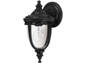 4059157256934 - Etc-shop - Außenleuchte Wandlampe Laterne Schwarz h 32 cm 1 Flammig IP44 Gartenlampe Antik