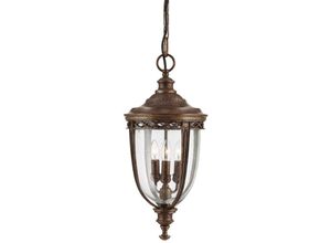 4059157257061 - Etc-shop - Außenleuchte Kettenlaterne Pendellampe Stahl Glas d 267 cm 3 Flammig Bronze