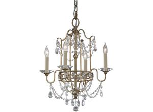 4059157257221 - Kronleuchter Hängelampe Deckenleuchte Kristalle Glas Gold-Silber D 413cm Luster