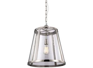 4059157257337 - Pendellampe Deckenleuchte Hängelampe Glas Alu d 406 cm Esszimmerlampe Nickel