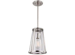 4059157257344 - Etc-shop - Pendellampe Deckenleuchte Hängelampe Glas Alu d 203 cm Esszimmerlampe Nickel