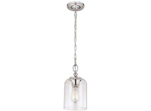 4059157257535 - Etc-shop - Pendellampe Deckenleuchte Hängelampe Stahl Glas Nickel d 165 cm Esszimmerlampe