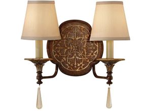 4059157258419 - Wandlampe Leuchte Stahl Bronze H 381 cm Flurlampe 2 Flammig Treppenlampe