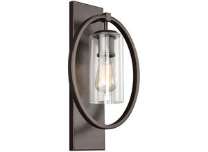 4059157258488 - Wandlampe Leuchte Vintage Flurleuchte antik bronze E27 Treppenhauslampe Glas