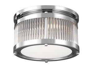 4059157258884 - Außenleuchte Deckenlampe Unterputzleuchte led Stahl Chrom IP44 b 279 cm