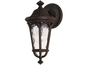 4059157259348 - Außenleuchte Wandlampe ALU-Guss mundgeblasenes Wasserglas H 343 cm Antik Hof