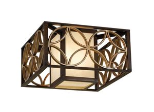 4059157259362 - Deckenleuchte Wohnzimmerleuchte Lampe Eisen Bronze-Gold d 368 cm 2 Flammig