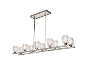 4059157259485 - Kronleuchter Hängelampe Pendellampe led Deckenleuchte Nickel Glas b 1238 cm