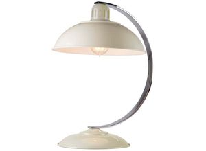 4059157260467 - Schreibtischlampe Beistelllampe Tischleuchte Stahl Weiß h 46 cm Nachttischlampe