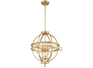 4059157260849 - Pendellampe Deckenleuchte Hängelampe Stahl Gold Kugel-Design Esszimmerlampe