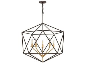 4059157262027 - Etc-shop - Kronleuchter Hängelampe Deckenleuchte Metall Bronze d 711 cm Esszimmerlampe