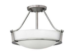 4059157263925 - Etc-shop - Deckenleuchte Lampe Wohnzimmerleuchte Glas Stahl Nickel 2 Flammig d 413 cm