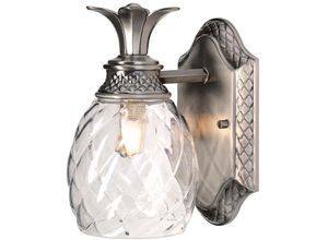 4059157264793 - Etc-shop - Wandlampe Leuchte Stahl Glas Nickel Flurleuchte h 22 cm 1 Flammig klassisch