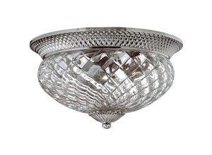 4059157264816 - Deckenleuchte Wohnzimmerleuchte Lampe Nickel d 406 cm 3 Flammig Stahl Glas