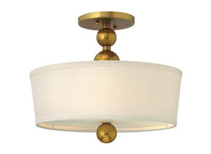 4059157265912 - Deckenleuchte Lampe Wohnzimmerleuchte Stahl Glas Messing d 375 cm 3 Flammig