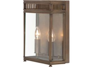 4059157265981 - Außenleuchte Wandlampe Laterne Messing Glas Bronze h 31 cm Antik 2 Flammig 4059157265981 - Außenleuchte Wandlampe Laterne Messing Glas Bronze h 31 cm Antik 2 Flammig