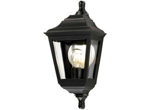 4059157266209 - Außenleuchte Wandlampe Schwarz H 44 cm E27 1 Flammig IP44 Gartenlampe Balkon Hof