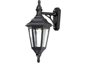 4059157266322 - Etc-shop - Außenleuchte Wandlampe Schwarz h 46 cm E27 1 Flammig IP44 Gartenlampe Balkon Hof