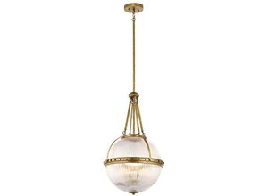 4059157266599 - Etc-shop - Pendelleuchte Deckenlampe Hängeleuchte Glas Messing d 384 cm Esszimmerlampe